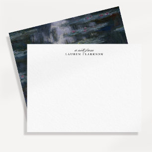 Melancholische Claude Monet Seerosen Notizkarte Einladung