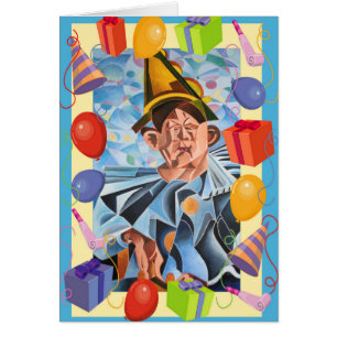 Melancholische Clown Geometrische Kunst