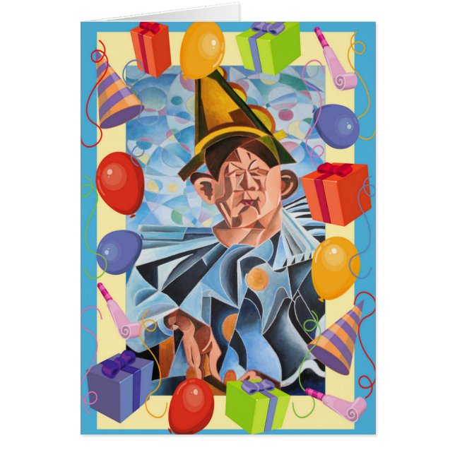 Melancholische Clown Geometrische Kunst (Vorne)