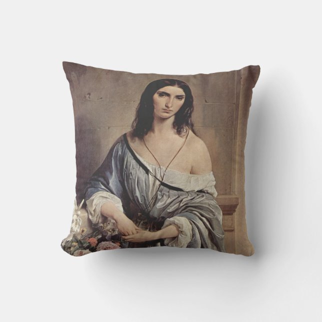 Melancholische Gedanken (von Francesco Hayez) Kissen (Vorderseite)