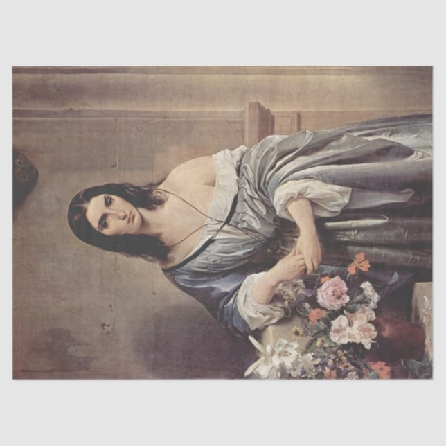 Melancholische Gedanken (von Francesco Hayez) Seidenpapier (Vorderseite)