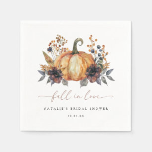 Melancholische Herbst-Blumen-Brautparty Serviette