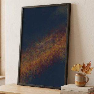 Melancholische Herbstblatt-Abstrakte Große Wandkun Poster