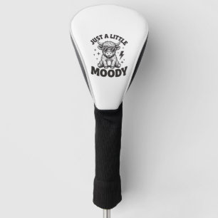 Melancholische Hochlandkuh Vintage Gravur Shirt De Golf Headcover