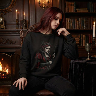Melancholische Königin Gothic Dark Fantasy Portrai Sweatshirt