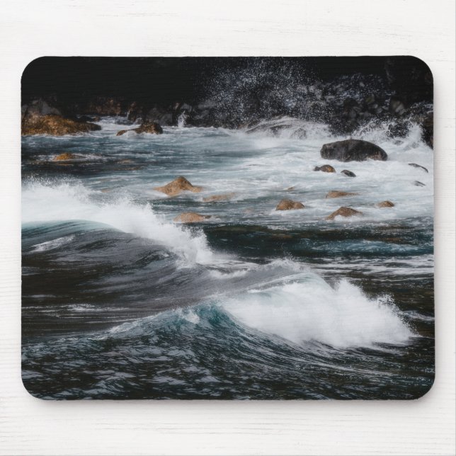 Melancholische Meereswellen, Kunstfoto Mousepad (Vorne)