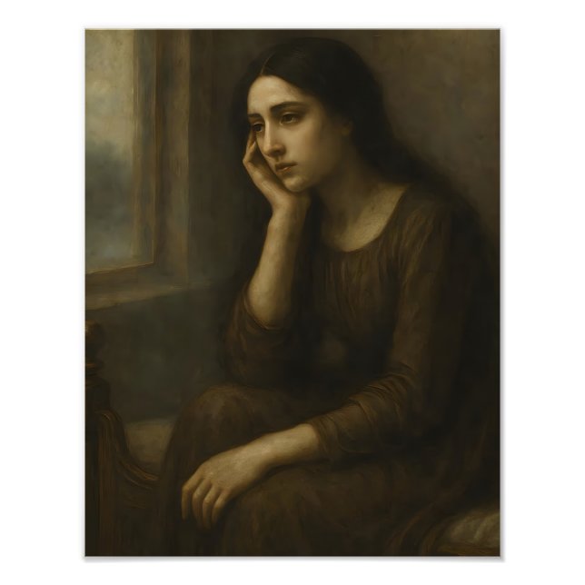 Melancholische Reflektion - Zeitloser klassischer  Fotodruck (Vorne)