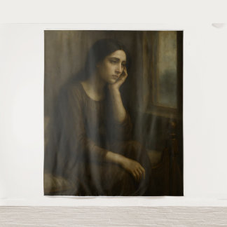 Melancholische Reflektion - Zeitloser klassischer  Wandteppich