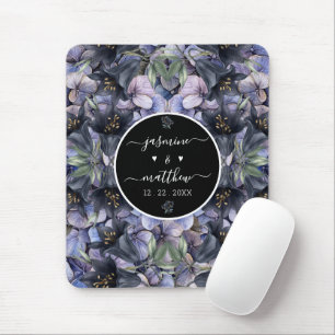 Melancholische schwarze Blumen Hochzeit Namen des Mousepad