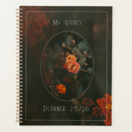 Melancholische und träumerische Vintage-Blumen-Äst Planer