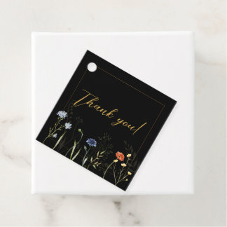 Melancholische Wilde Blume Boho Botanische Hochzei Geschenkanhänger