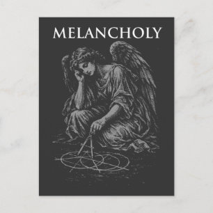 Melancholischer Engel-Glyphe Postkarte