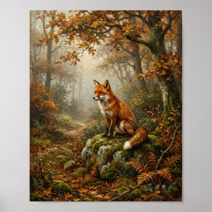 Melancholischer English Fox Hound Naturforscher I Poster