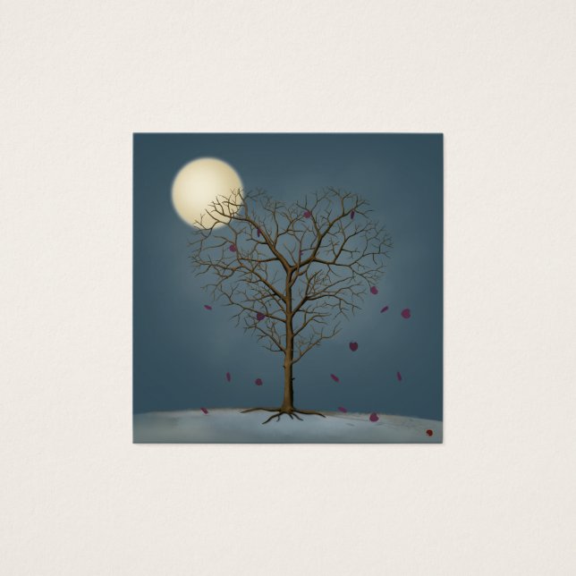 Melancholischer Herz Gestreifter Baum unter dem Vo (Vorderseite)