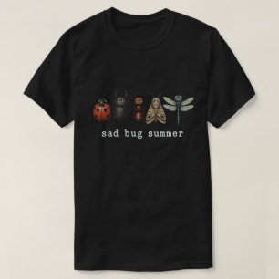 Melancholischer Käfer Sommer Vintage Insekten Illu T-Shirt