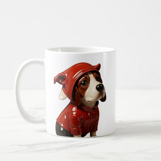 Melancholischer Welpe Kaffeetasse (Links)