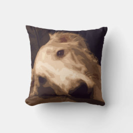 Melancholisches Borzoi-Kissen Kissen