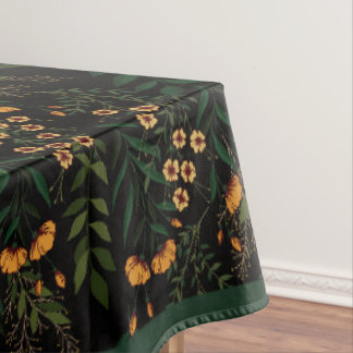 Melancholisches florales Noir-Muster Tischdecke