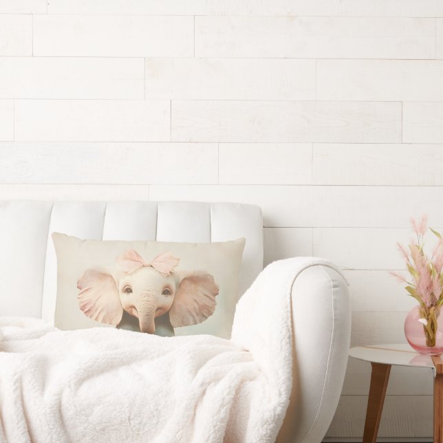 Melancholy Elephant - Melancholischer Elefant Lendenkissen (Liege)