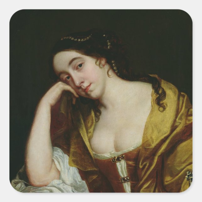 Melancholy Quadratischer Aufkleber (Vorderseite)