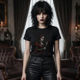 Melancholy Queen Gothic Dark Fantasy Portrait Tri-Blend Shirt