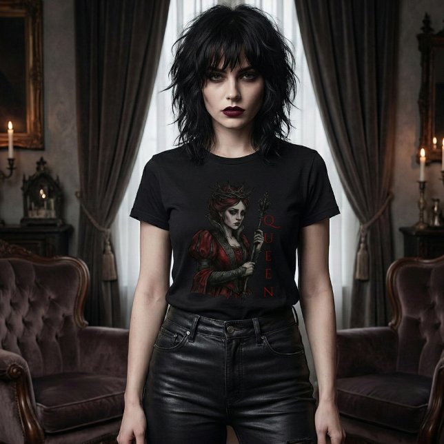 Melancholy Queen Gothic Dark Fantasy Portrait Tri-Blend Shirt (Von Creator hochgeladen)