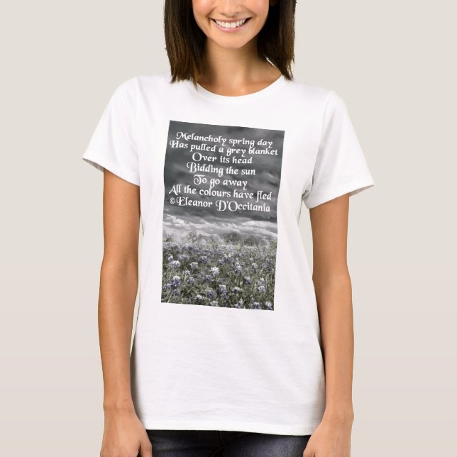 Melancholy Spring Day Poetry Favorite Jersey T-Shirt (Vorderseite)
