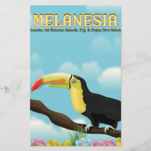 Melanesia Toucan Reiseplakat Briefpapier