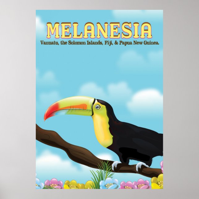 Melanesia Toucan Reiseplakat Poster (Vorne)