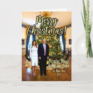 Melania & Präsident Donald Trump Weihnachtskarte Feiertagskarte