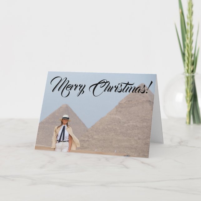 Melania Trump Ägypten Pyramide Frohe Weihnachten (Vorderseite)