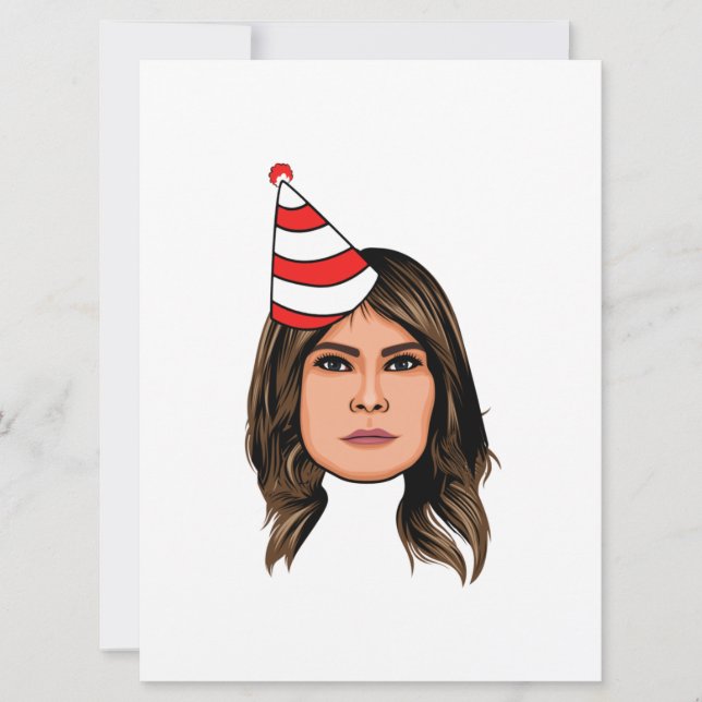 MELANIA TRUMP BIRTHDAY KARTE (Vorderseite)