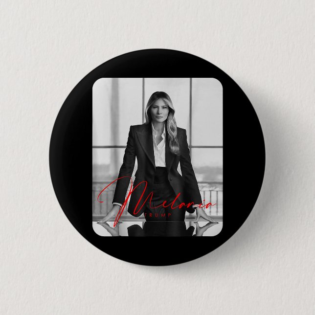 Melania Trump - Foto der First Lady Inauguration 2 Button (Vorderseite)