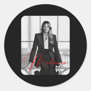 Melania Trump - Foto der First Lady Inauguration 2 Runder Aufkleber