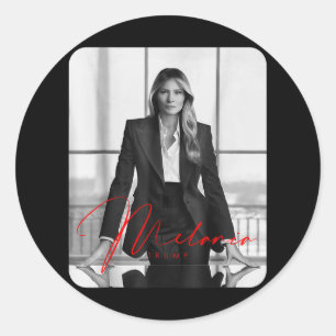 Melania Trump - Foto der First Lady Inauguration 2 Runder Aufkleber