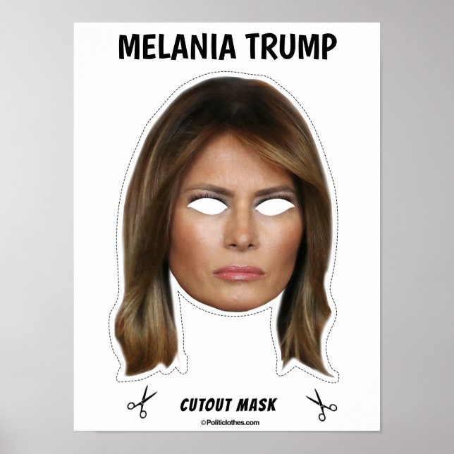 MELANIA TRUMP Halloween Mask Poster (Vorne)