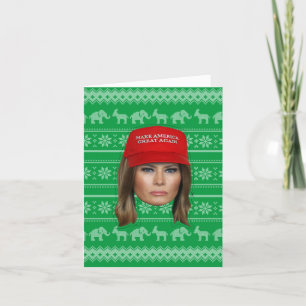Melania Trump MAGA Weihnachten Karte