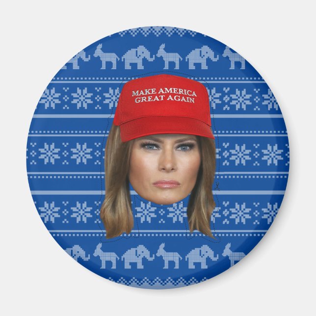 Melania Trump MAGA Weihnachten Magnet (Vorne)