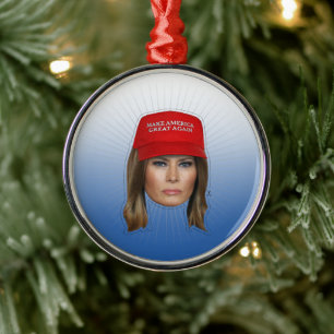 Melania Trump MAGA Weihnachten Ornament Aus Metall