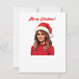 Melania Trump mit dem Weihnachtsmann hat frohe Wei Feiertagskarte