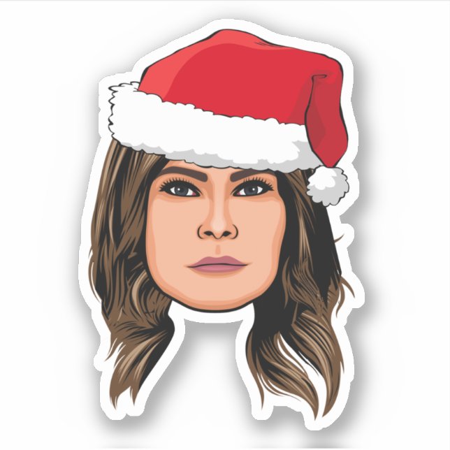 MELANIA TRUMP Weihnachten Aufkleber (Vorderseite)