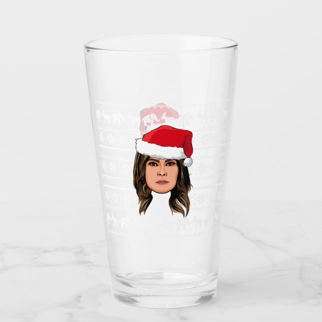 MELANIA TRUMP Weihnachten Glas (Vorderseite)