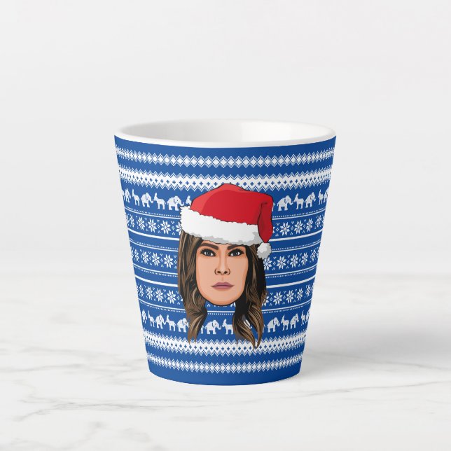 MELANIA TRUMP Weihnachten Milchtasse (Vorderseite)