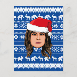 MELANIA TRUMP Weihnachten Postkarte