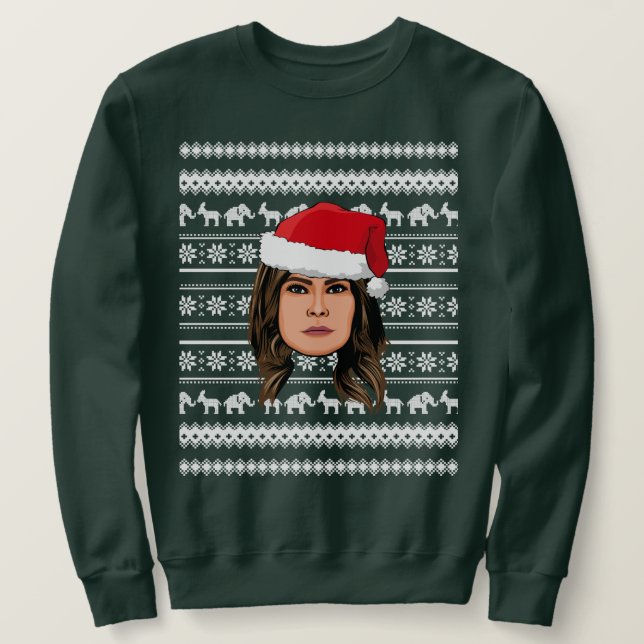 MELANIA TRUMP Weihnachten Sweatshirt (Design vorne)