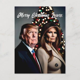 Melania und Donald Trump frohe Weihnachten Postkarte