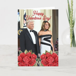 Melania und Donald Trump Valentinstag 2025 Feiertagskarte
