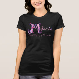 Melanie Girls M Name bedeutet Monogramm-T - Shirt