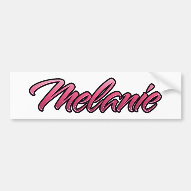 Melanie verblasst pink Aufkleber Sticker Autoaufkleber (Vorne)