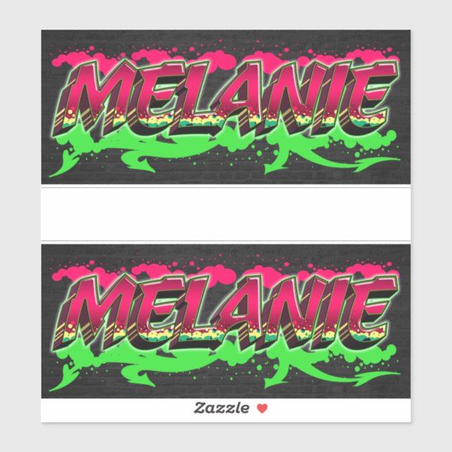 Melanie Vorname Name Graffiti Aufkleber Sticker (Blatt)